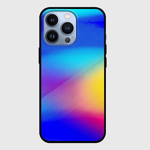 Чехол iPhone 13 Pro Линии геометрии градиент / 3D-Черный – фото 1