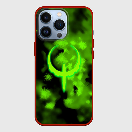 Чехол iPhone 13 Pro Квейк кислотная зима / 3D-Красный – фото 1