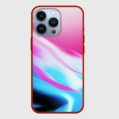 Чехол iPhone 13 Pro Неоновые краски градиент / 3D-Красный – фото 1