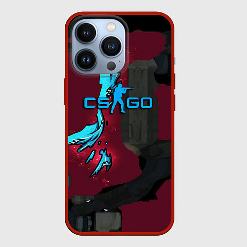 Чехол iPhone 13 Pro Counter strike glock / 3D-Красный – фото 1