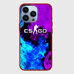 Чехол для iPhone 13 Pro CSGO neon flame, цвет: 3D-красный