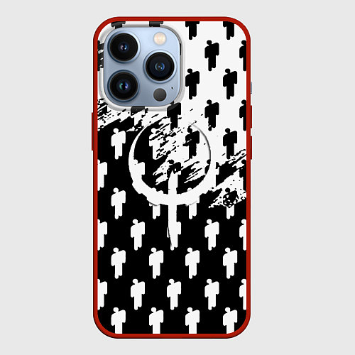 Чехол iPhone 13 Pro Quake pattern men / 3D-Красный – фото 1