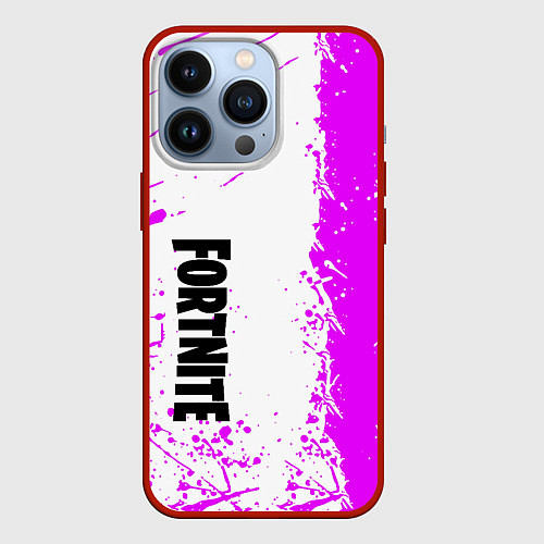 Чехол iPhone 13 Pro Fortnite pink color / 3D-Красный – фото 1