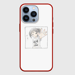 Чехол для iPhone 13 Pro 404 error anime tag, цвет: 3D-красный