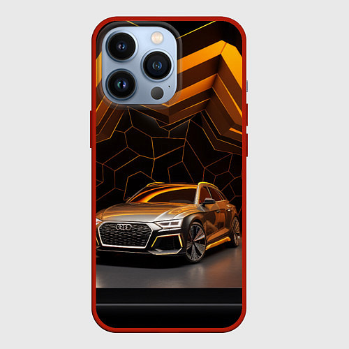 Чехол iPhone 13 Pro Audi auto / 3D-Красный – фото 1