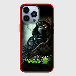 Чехол для iPhone 13 Pro Counter strike 2 спецназ, цвет: 3D-красный