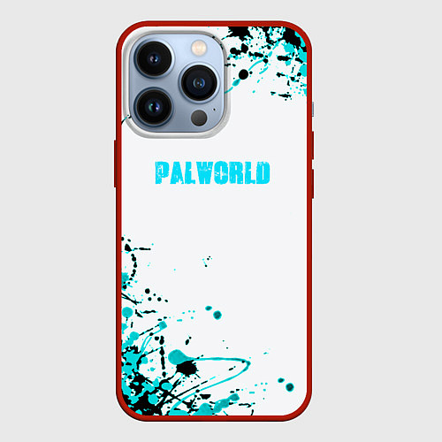 Чехол iPhone 13 Pro Palworld краски / 3D-Красный – фото 1