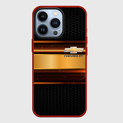 Чехол для iPhone 13 Pro Chevrolet auto abstract, цвет: 3D-красный