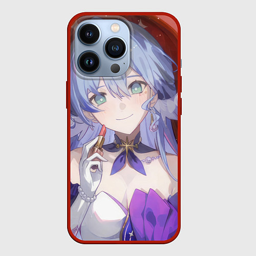 Чехол iPhone 13 Pro Honkai Star Rail Robin / 3D-Красный – фото 1