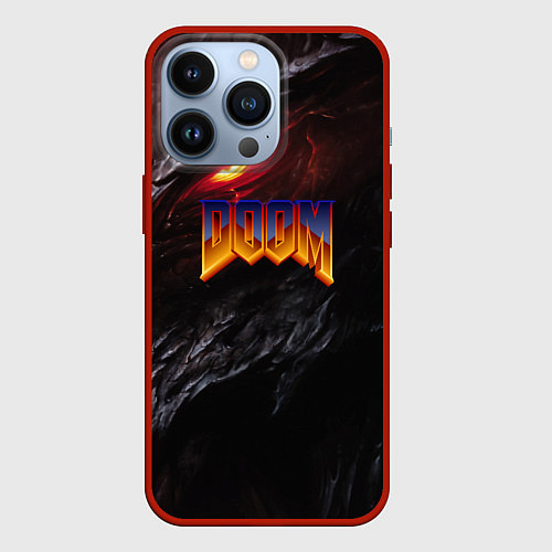 Чехол iPhone 13 Pro Doom to hell / 3D-Красный – фото 1