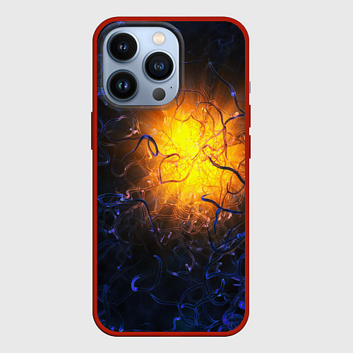 Чехол iPhone 13 Pro Абстракция зарождение звезды / 3D-Красный – фото 1