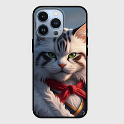 Чехол для iPhone 13 Pro Маститый кот самурай, цвет: 3D-черный