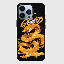 Чехол iPhone 13 Pro Gold snake