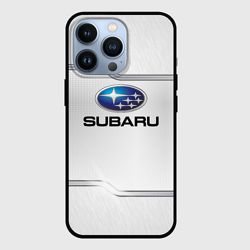 Чехол iPhone 13 Pro Subaru auto steel metal / 3D-Черный – фото 1