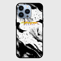 Чехол для iPhone 13 Pro Cyberpunk 2077 fire black, цвет: 3D-черный