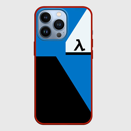 Чехол iPhone 13 Pro Half life geometry steel valve / 3D-Красный – фото 1
