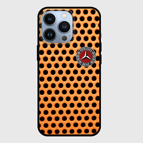 Чехол iPhone 13 Pro Mercedes benz metal auto / 3D-Черный – фото 1