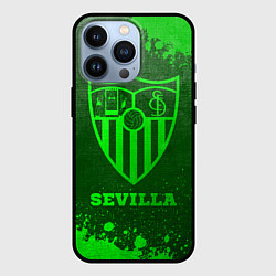Чехол для iPhone 13 Pro Sevilla - green gradient, цвет: 3D-черный
