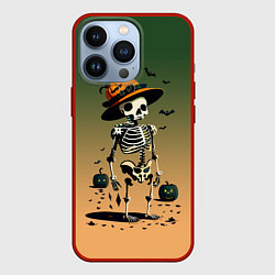 Чехол для iPhone 13 Pro Funny skeleton - ai art fantasy, цвет: 3D-красный