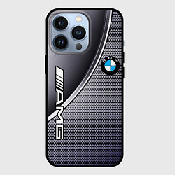 Чехол для iPhone 13 Pro BMW metalic auto metal, цвет: 3D-черный