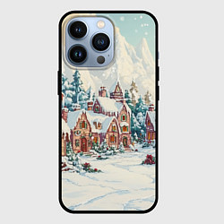 Чехол для iPhone 13 Pro Сказочный новогодний городок, цвет: 3D-черный