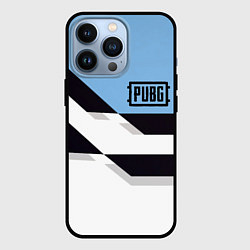 Чехол для iPhone 13 Pro PUBG geometry steel, цвет: 3D-черный