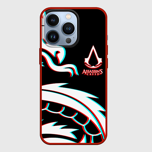 Чехол iPhone 13 Pro Assassins Creed Shadows game / 3D-Красный – фото 1