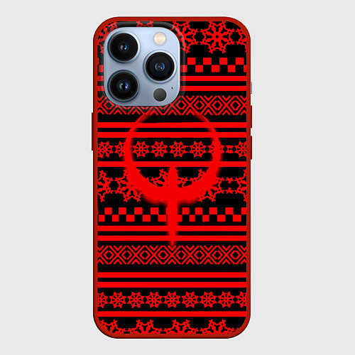 Чехол iPhone 13 Pro Quake winter pattern / 3D-Красный – фото 1