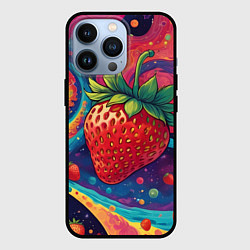 Чехол для iPhone 13 Pro Психоделика клубничка, цвет: 3D-черный