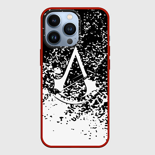 Чехол iPhone 13 Pro Assassins Creed лого краски / 3D-Красный – фото 1