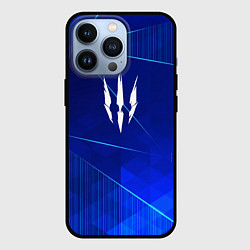 Чехол для iPhone 13 Pro The Witcher blue poly, цвет: 3D-черный