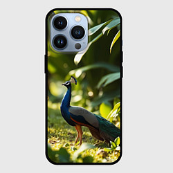 Чехол для iPhone 13 Pro Стоящий рядом с ананасами и пальмами в солнечных л, цвет: 3D-черный