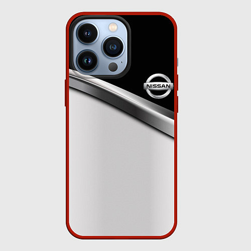 Чехол iPhone 13 Pro Nissan logo auto / 3D-Красный – фото 1