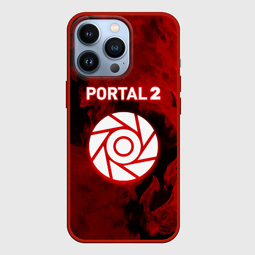 Чехол iPhone 13 Pro Portal2 огненный стиль / 3D-Красный – фото 1