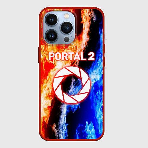 Чехол iPhone 13 Pro Portal битва огней / 3D-Красный – фото 1