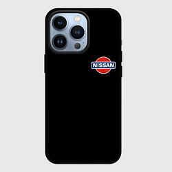 Чехол для iPhone 13 Pro Nissan logo steel, цвет: 3D-черный