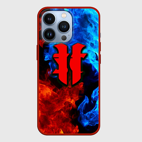 Чехол iPhone 13 Pro Starcraft fire steel / 3D-Красный – фото 1