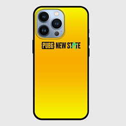 Чехол для iPhone 13 Pro PUBG gradient steel, цвет: 3D-черный