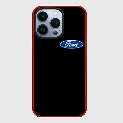 Чехол iPhone 13 Pro FORD logo auto / 3D-Красный – фото 1