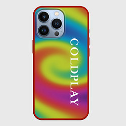 Чехол для iPhone 13 Pro Coldplay moon music album, цвет: 3D-красный