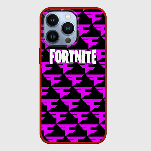 Чехол iPhone 13 Pro Fortnite faze clan / 3D-Красный – фото 1