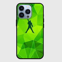 Чехол для iPhone 13 Pro Queen green poly, цвет: 3D-черный