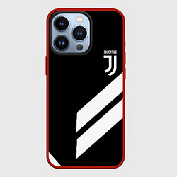 Чехол для iPhone 13 Pro Juventus line white, цвет: 3D-красный