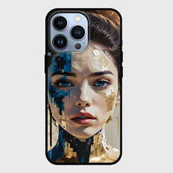 Чехол для iPhone 13 Pro Art портрет, цвет: 3D-черный