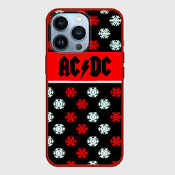 Чехол для iPhone 13 Pro AC DC winter steel, цвет: 3D-красный