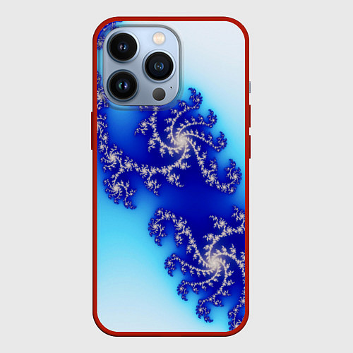 Чехол iPhone 13 Pro Психоделика холодный узоры / 3D-Красный – фото 1