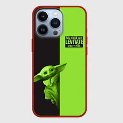 Чехол для iPhone 13 Pro Child Grogu, цвет: 3D-красный