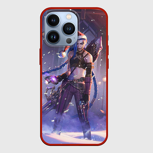 Чехол iPhone 13 Pro Happy New Year Jinx / 3D-Красный – фото 1