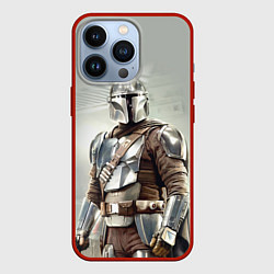 Чехол для iPhone 13 Pro The Mandalorian - Din Djarin, цвет: 3D-красный