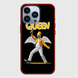 Чехол для iPhone 13 Pro Queen Гомер Симпсон, цвет: 3D-красный